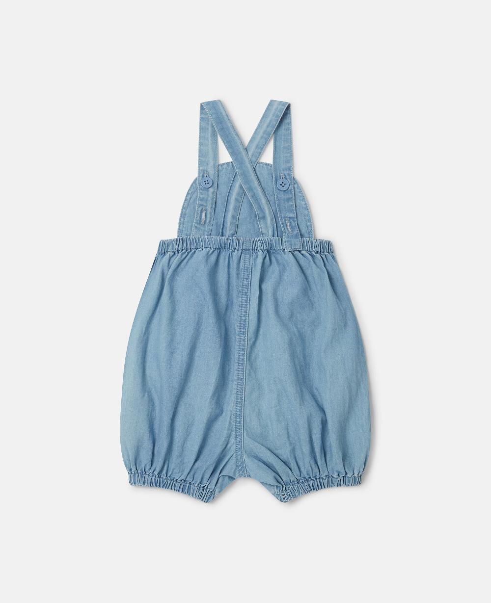 Stella Ladybird-Embroidered Denim Romper