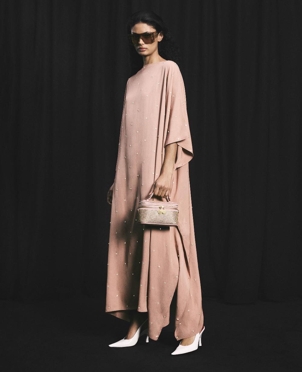 Stella Lead-Free Crystal Caftan Dress