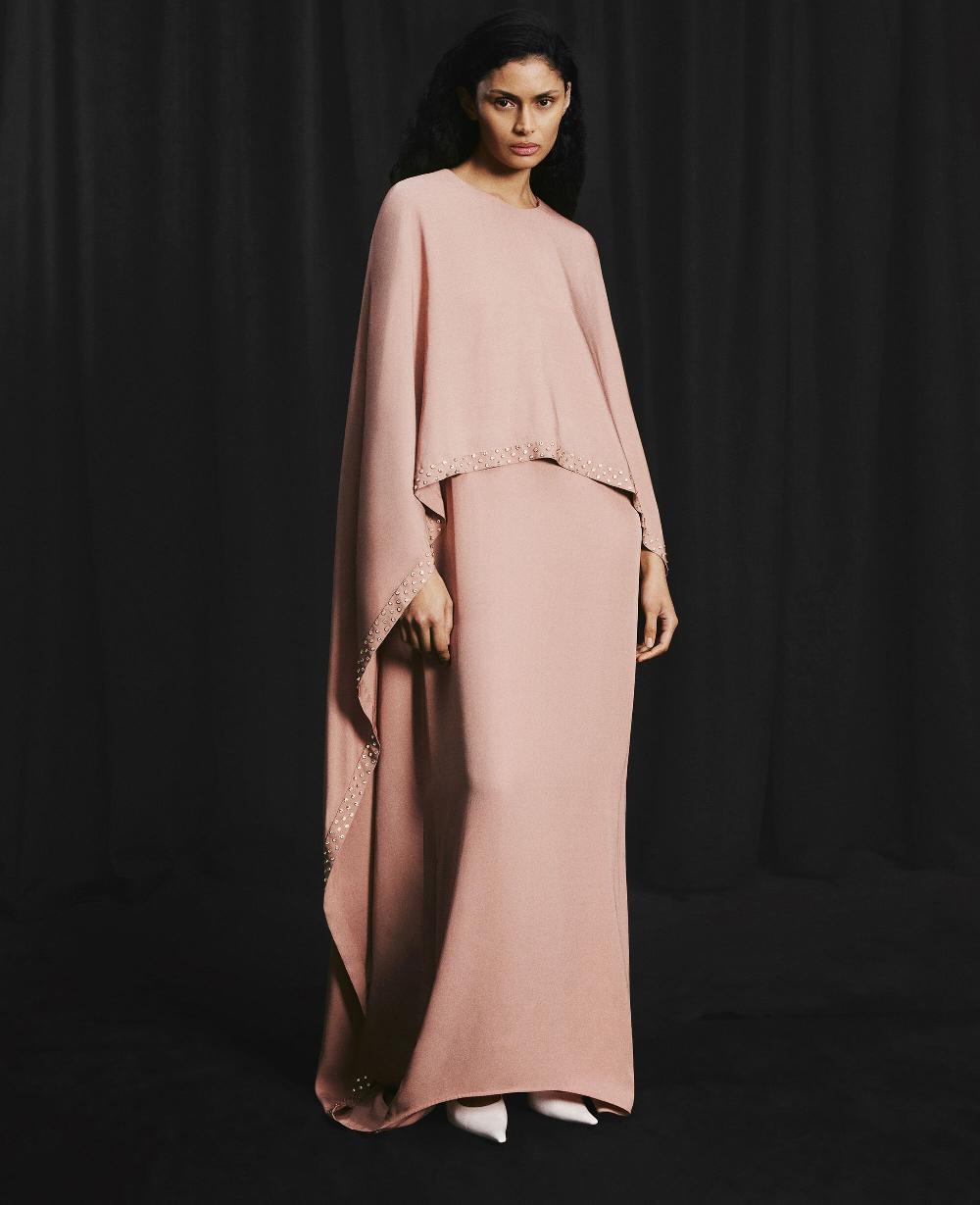 Stella Lead-Free Crystal Cape Gown