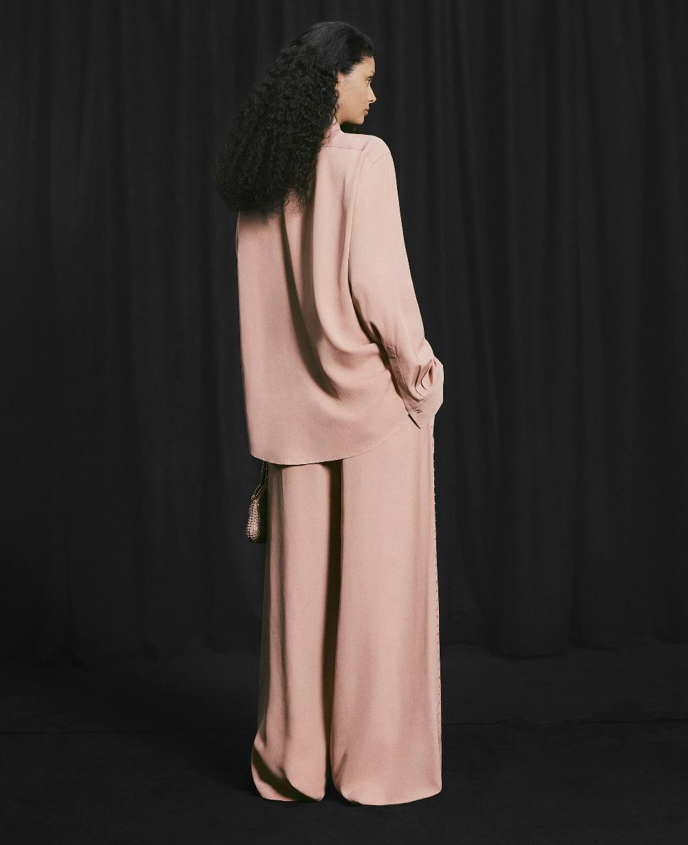 Stella Lead-Free Crystal High-Rise Wide-Leg Pants