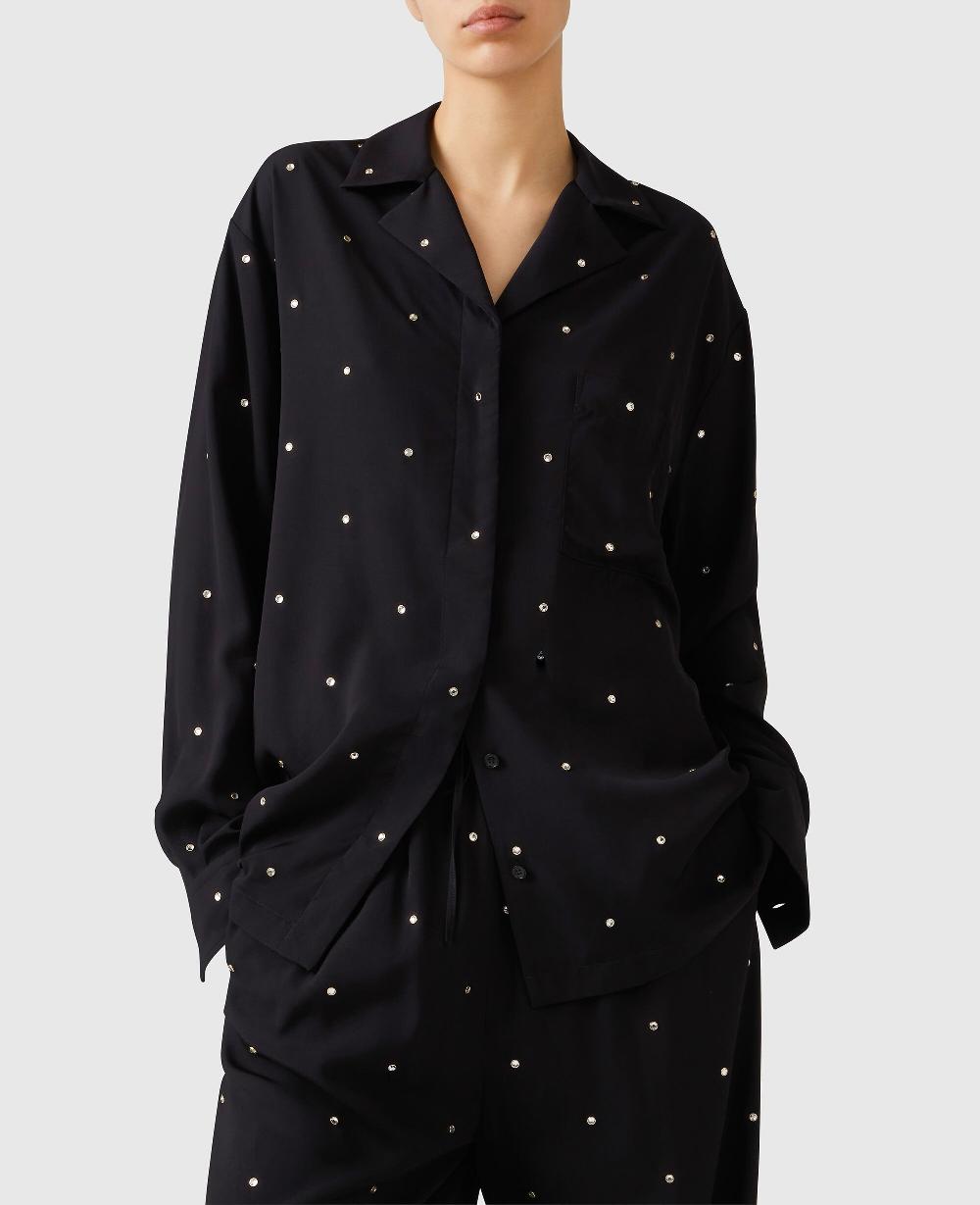 Stella Lead-Free Crystal Oversized Shirt