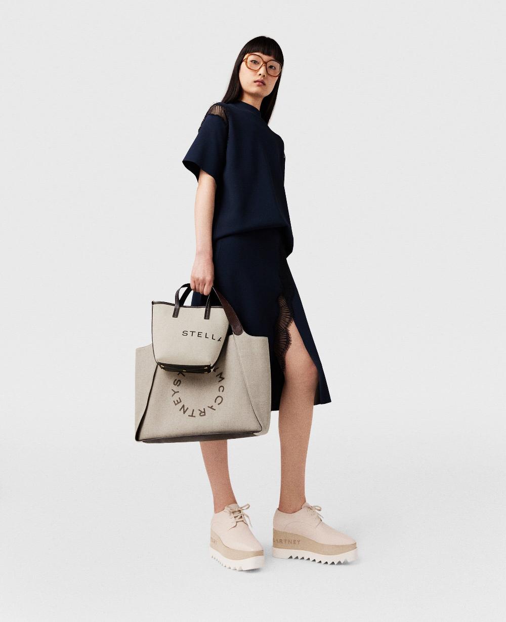 Stella Logo Canvas Crossbody Tote Bag