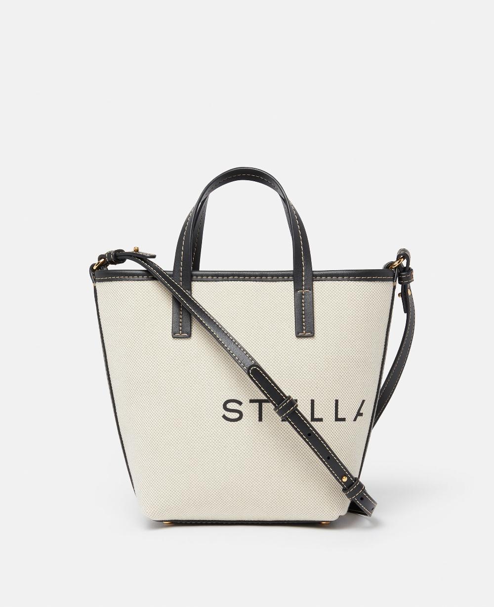 stella Logo Canvas Crossbody Tote Bag