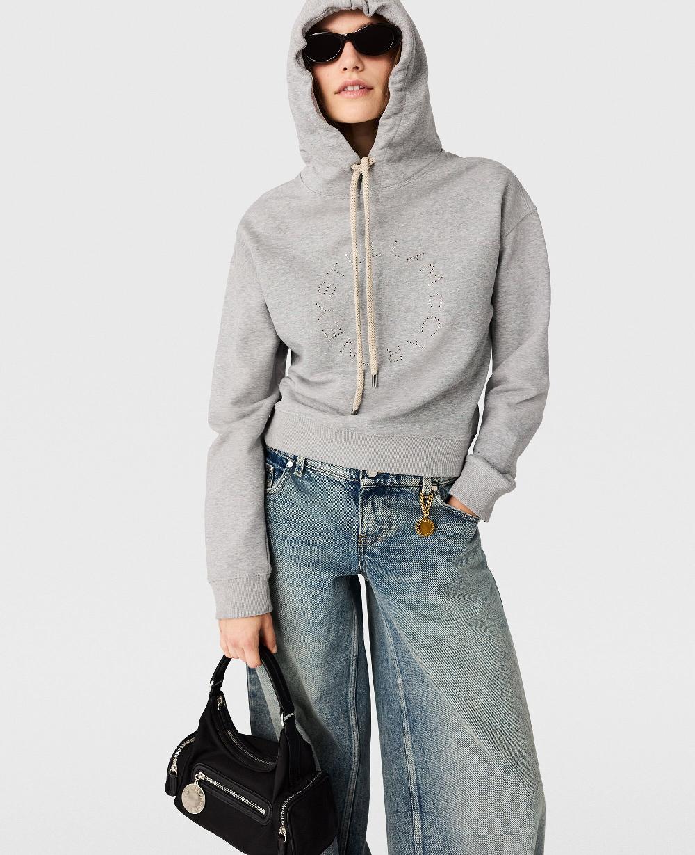 Stella Logo-Embroidered Cropped Hoodie