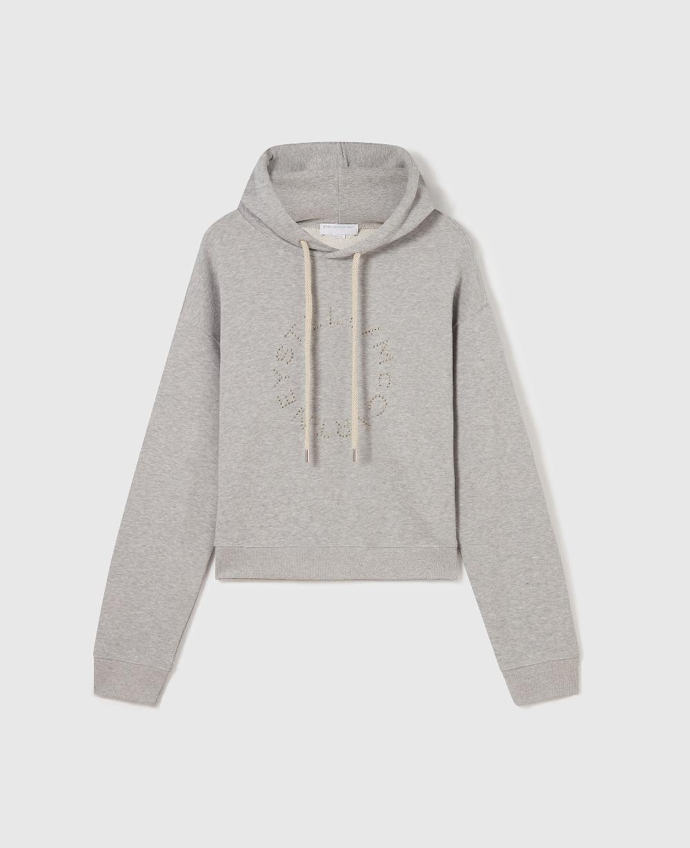 stella Logo-Embroidered Cropped Hoodie