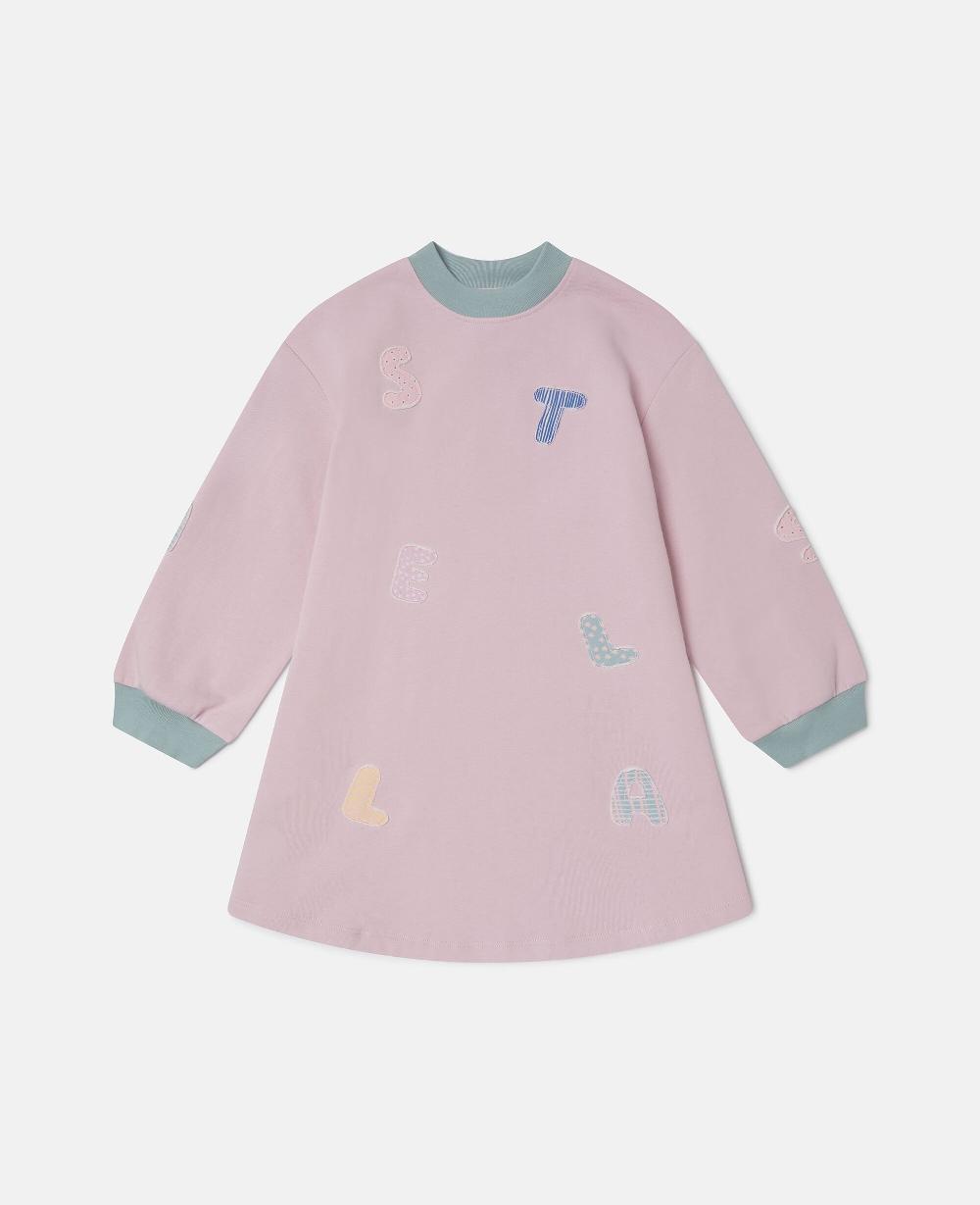stella Logo Embroidery Sweatshirt Dress