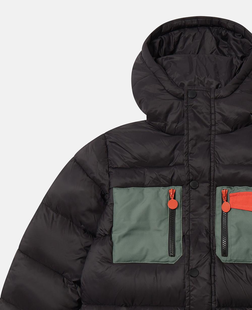 Stella Logo Graphic Hooded Puffer Coat