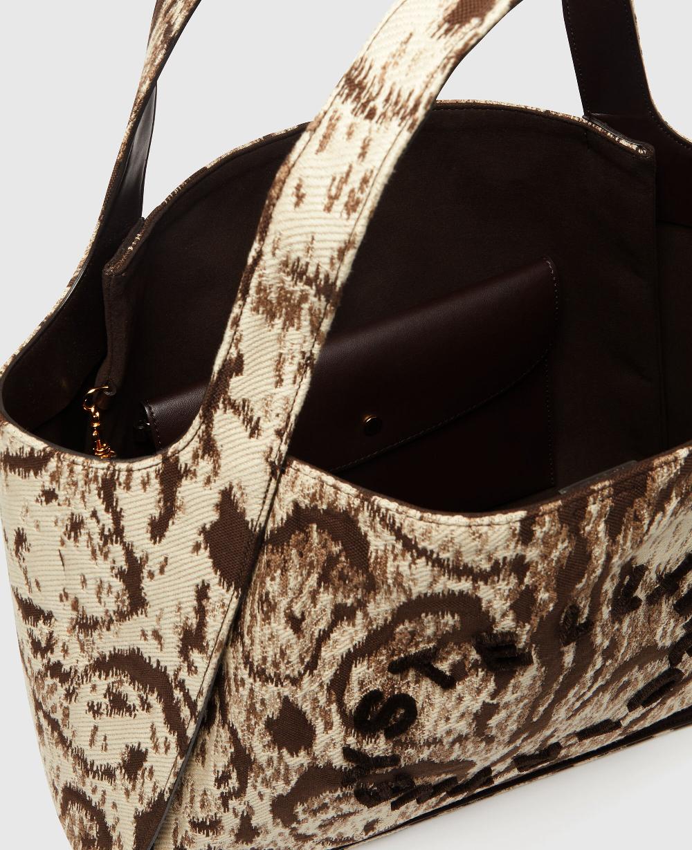 Stella Logo Large Cloud Leopard Tote Bag