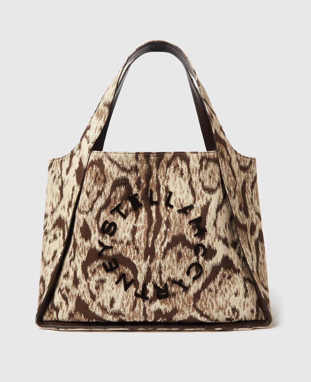 stella Logo Large Cloud Leopard Tote Bag