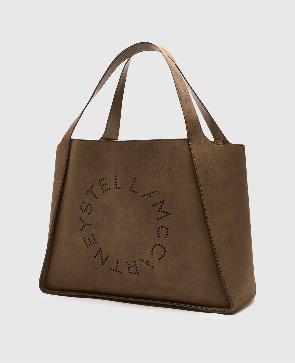 Stella Logo Large Suede Tote Bag