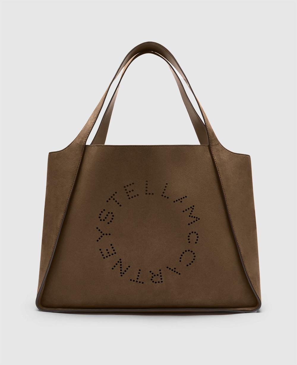stella Logo Large Suede Tote Bag