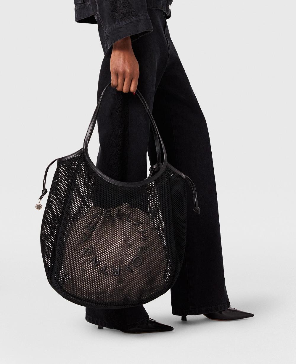 Stella Logo Mesh Hobo Bag