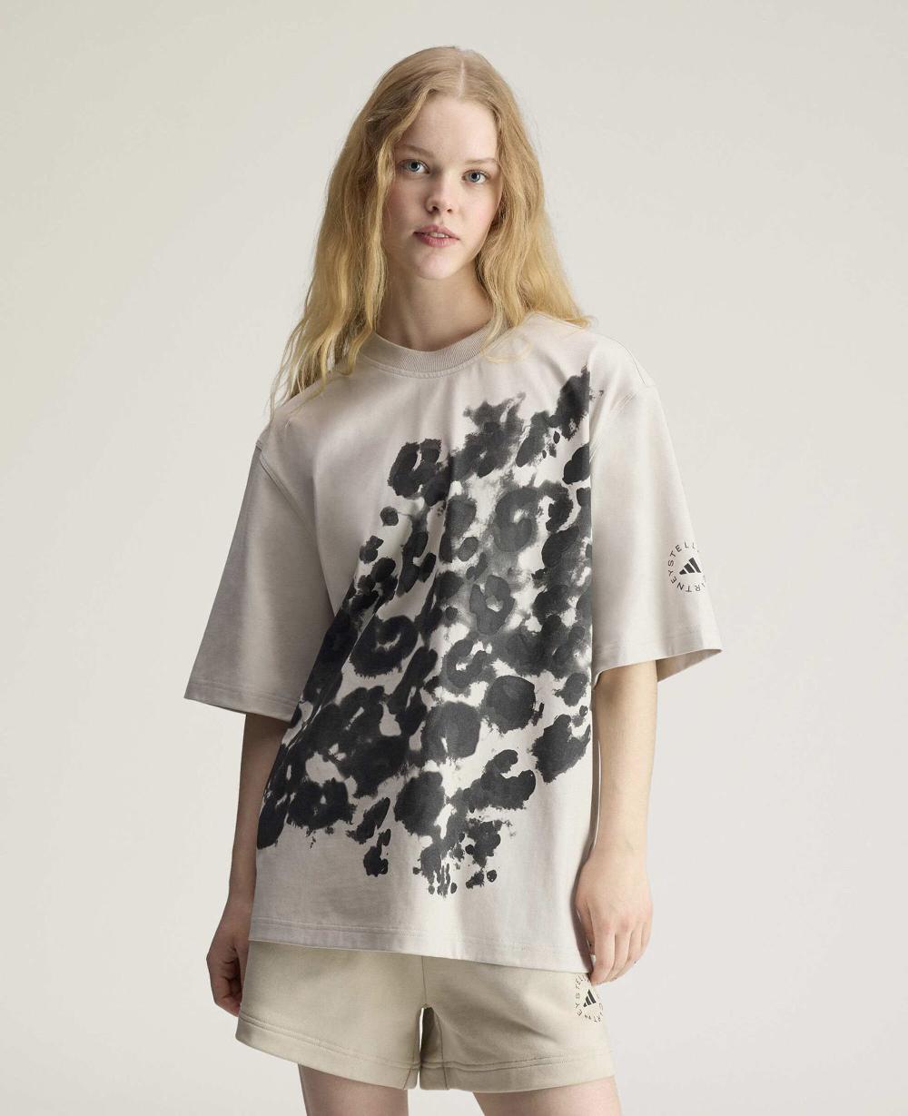 Stella Logo Oversized Leopard Print T-Shirt