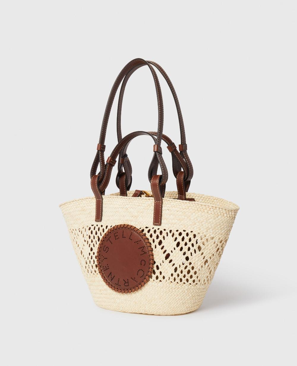 Stella Logo Raffia Crochet Medium Tote Bag