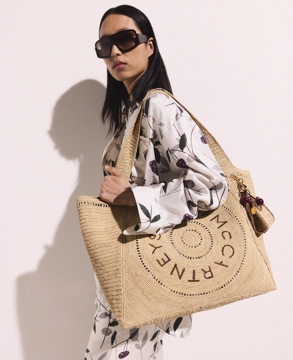 Stella Logo Raffia Large Tote Bag