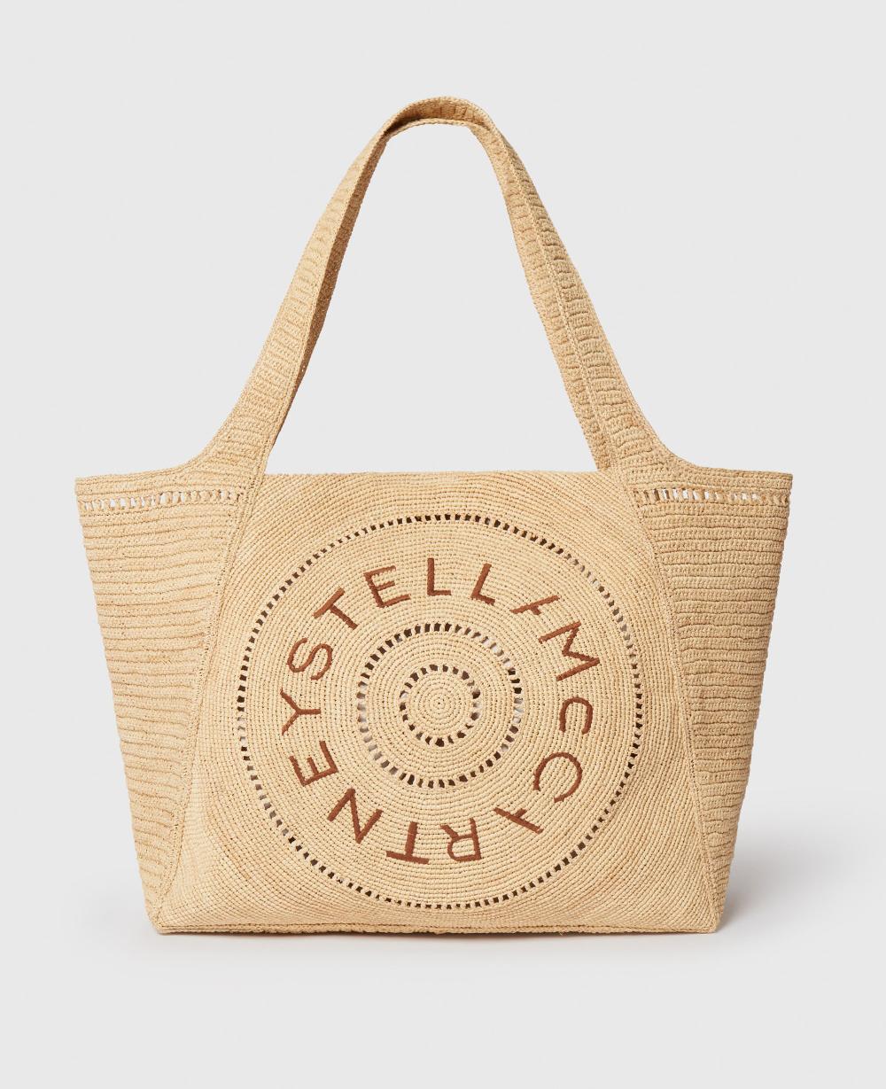 stella Logo Raffia Large Tote Bag