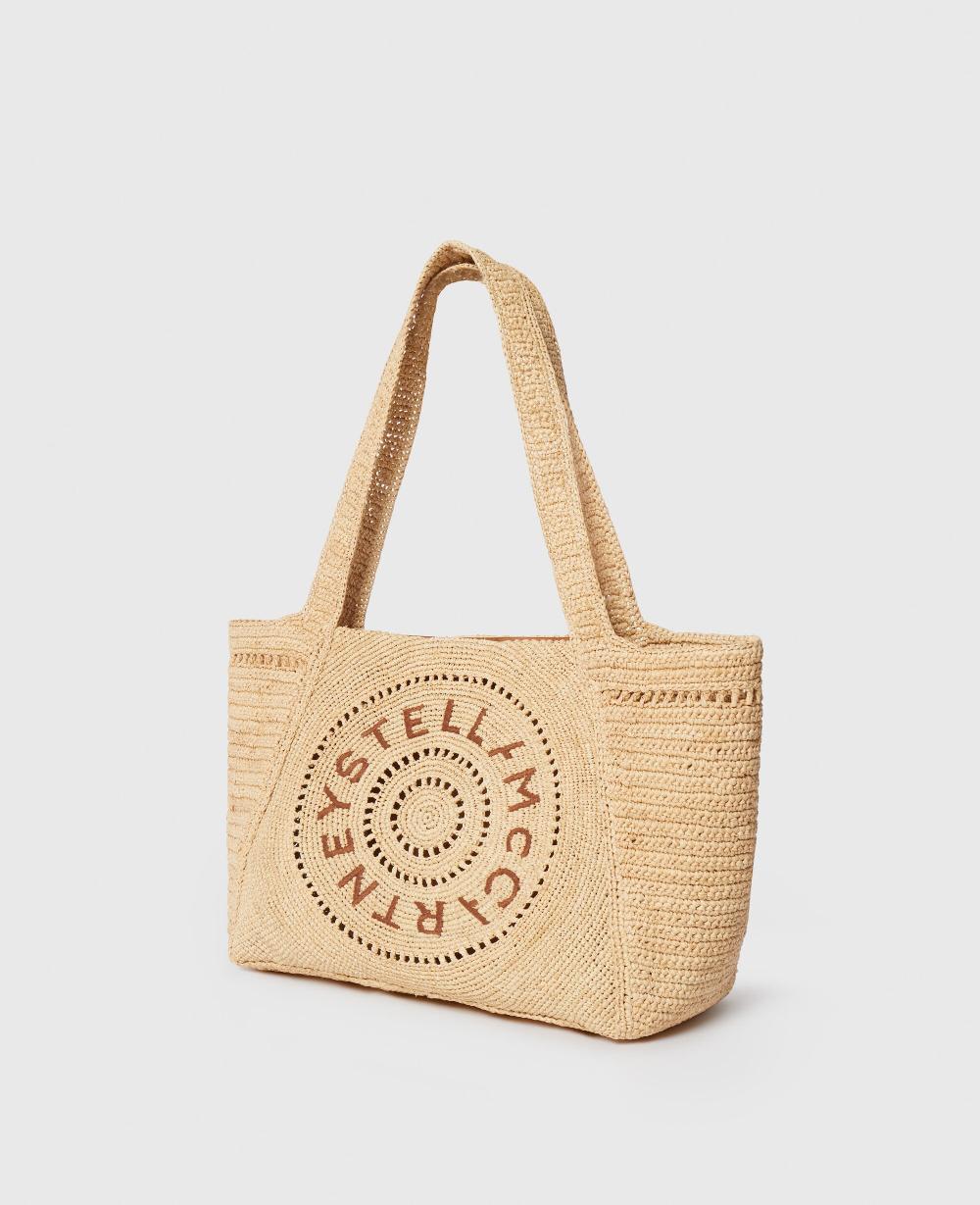 Stella Logo Raffia Medium Tote Bag