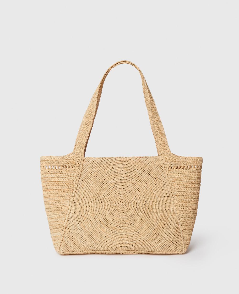 Stella Logo Raffia Medium Tote Bag