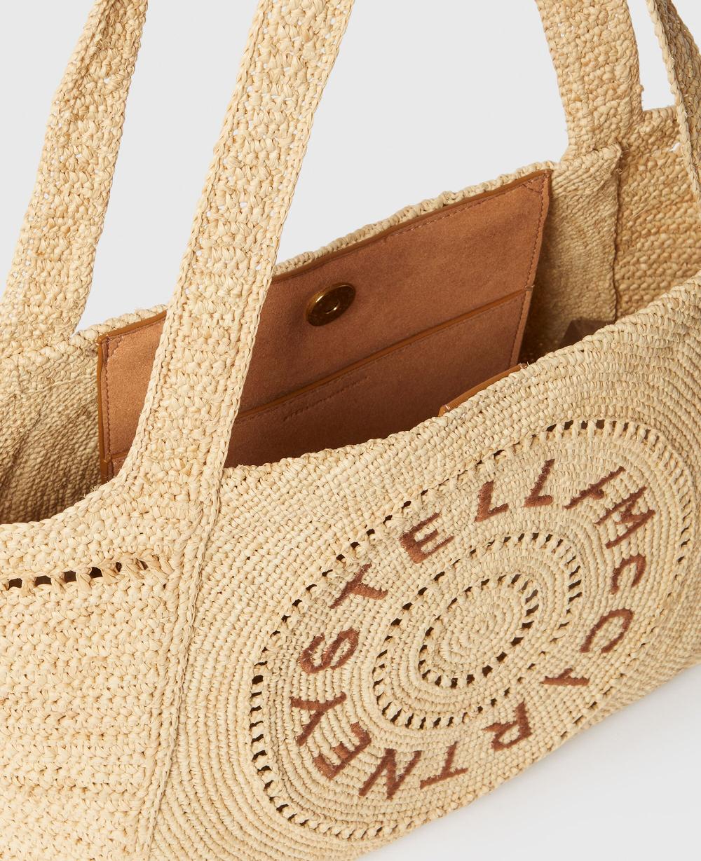 Stella Logo Raffia Medium Tote Bag