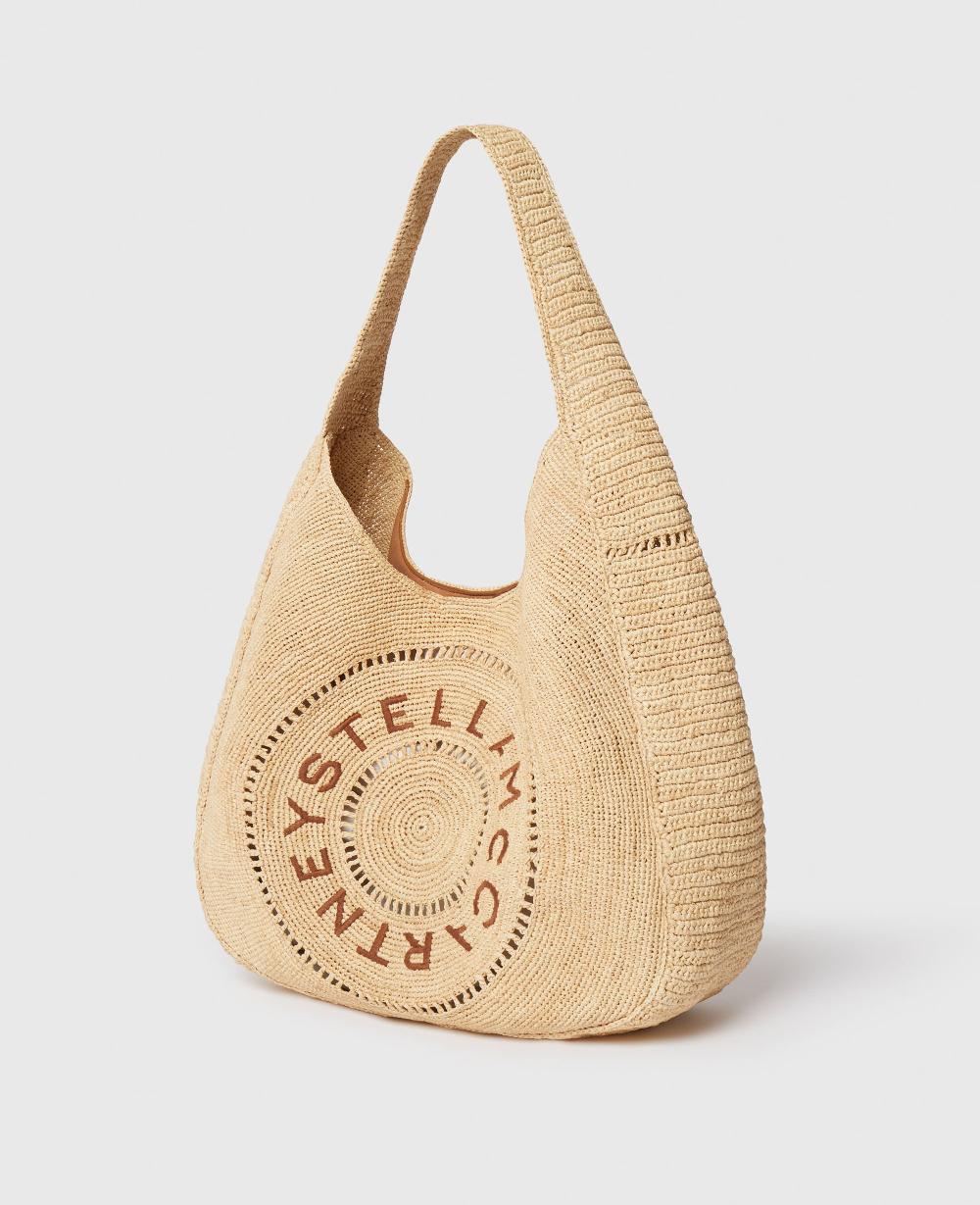 Stella Logo Raffia Slouchy Large Tote Bag