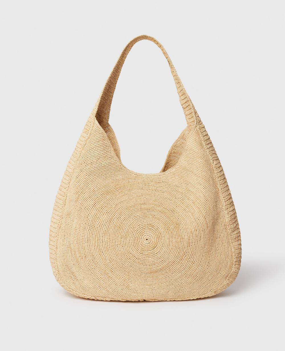 Stella Logo Raffia Slouchy Large Tote Bag