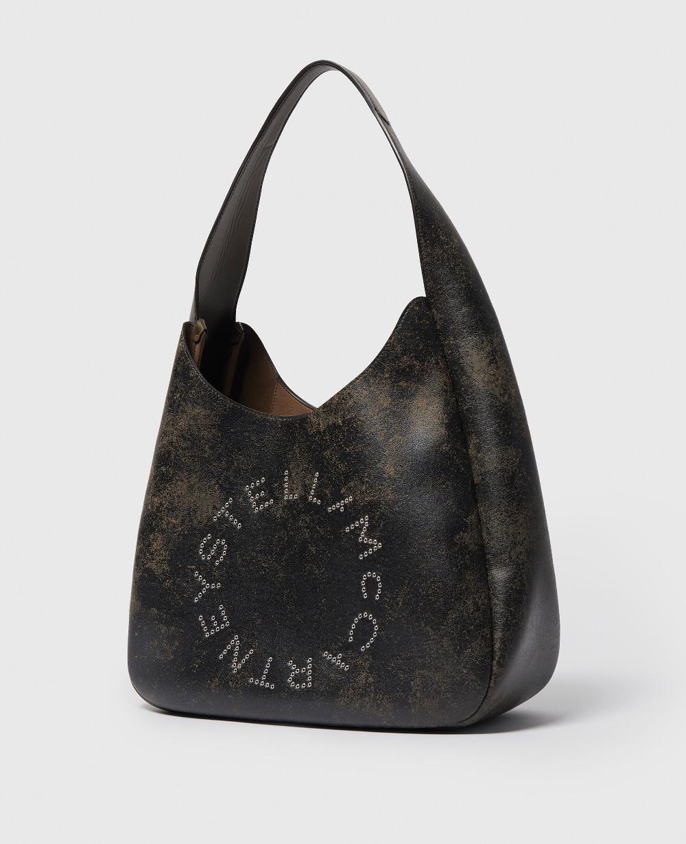 Stella Logo Slouchy Aged Large Hobo Bag
