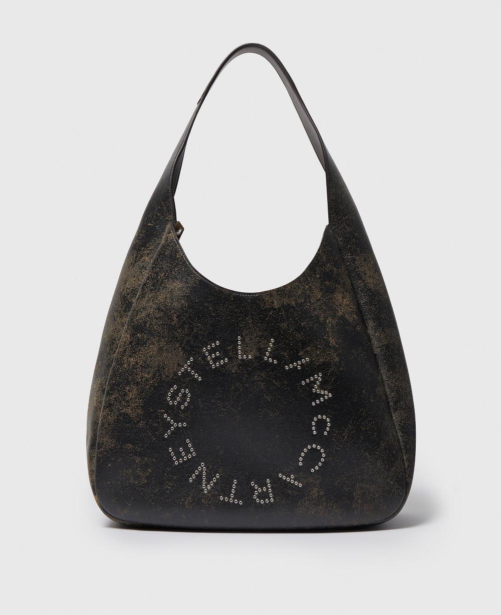 stella Logo Slouchy Aged Large Hobo Bag