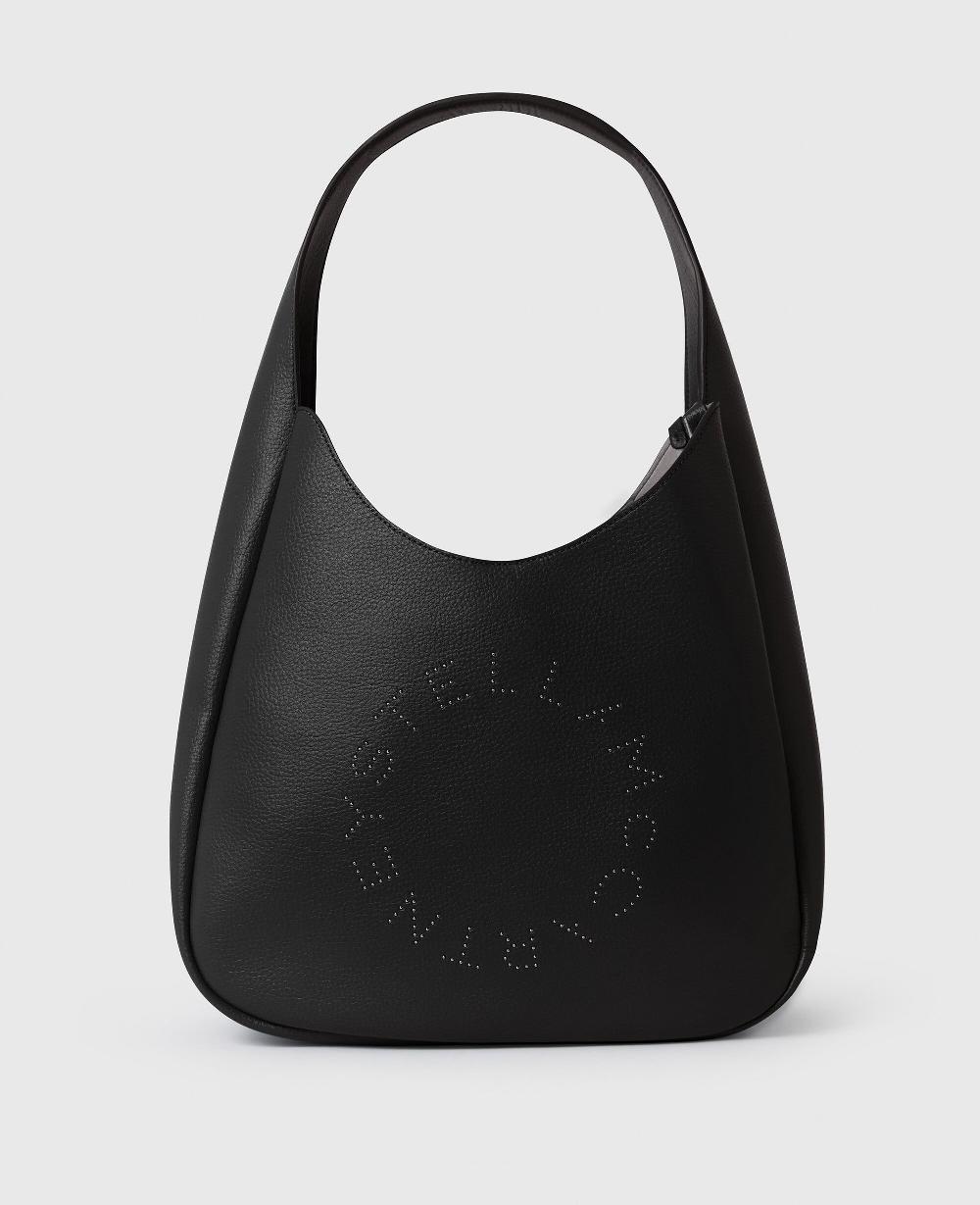 stella Logo Studded Large Hobo Bag