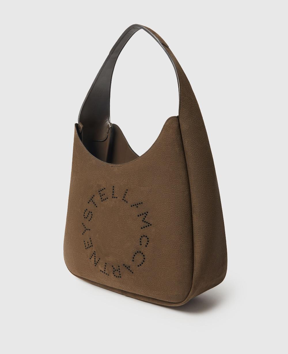 Stella Logo Suede Large Hobo Bag
