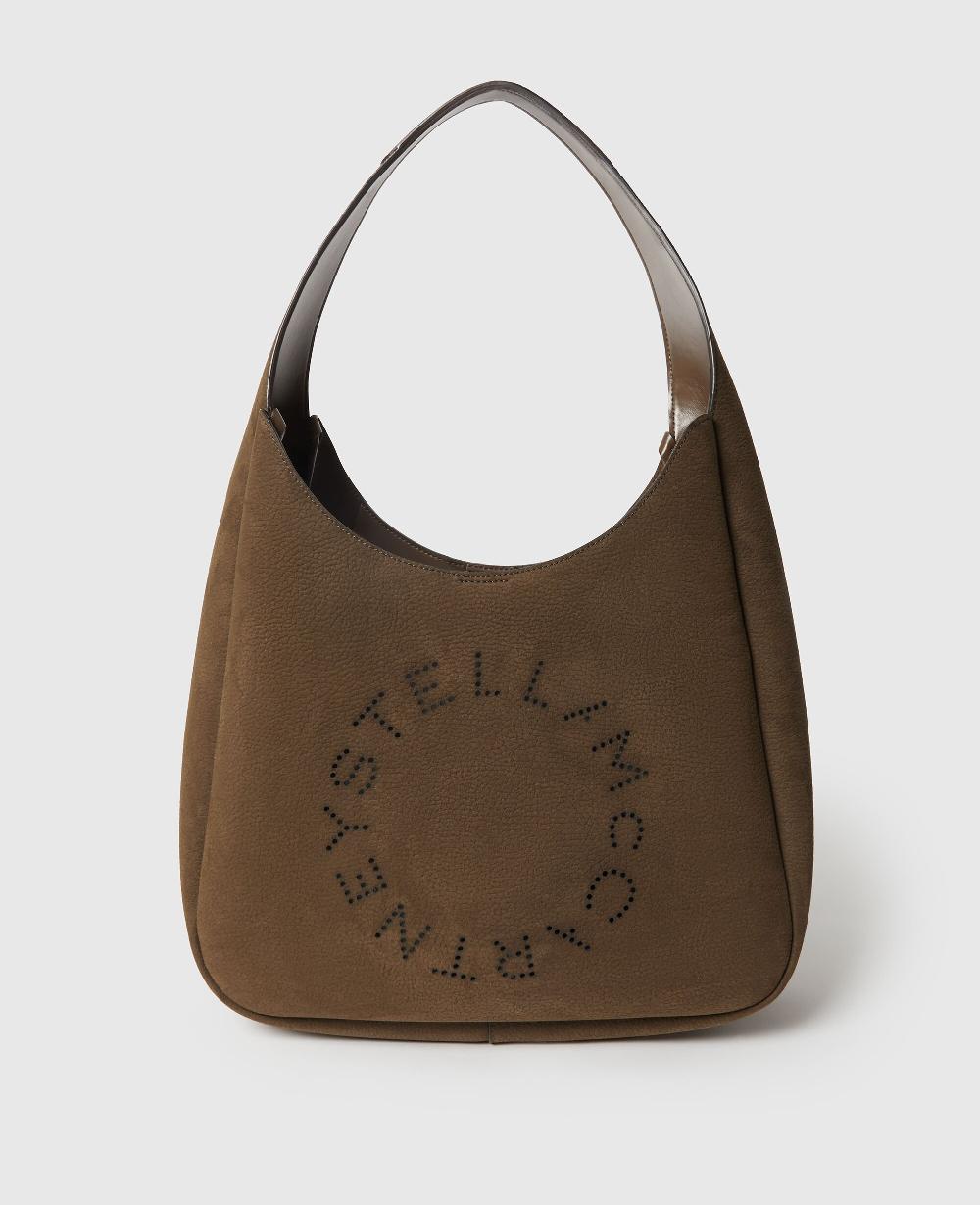 stella Logo Suede Large Hobo Bag