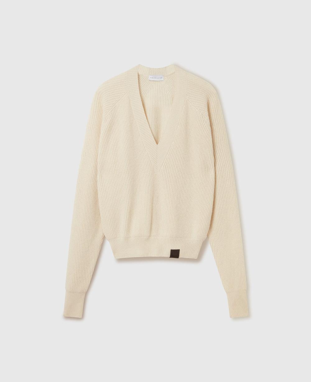 stella Long-Sleeve V-Neck Sweater