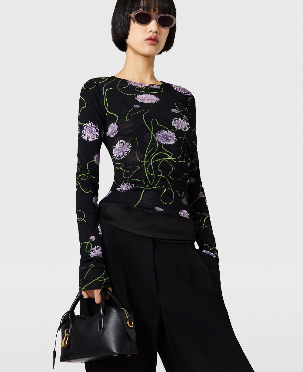 Stella Mesh Twisted Floral Top
