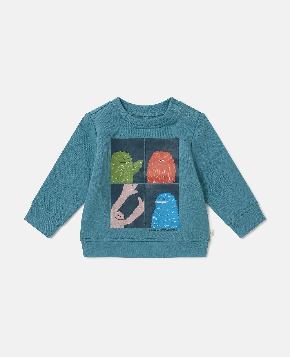 stella Monster Graphic Crewneck Sweatshirt
