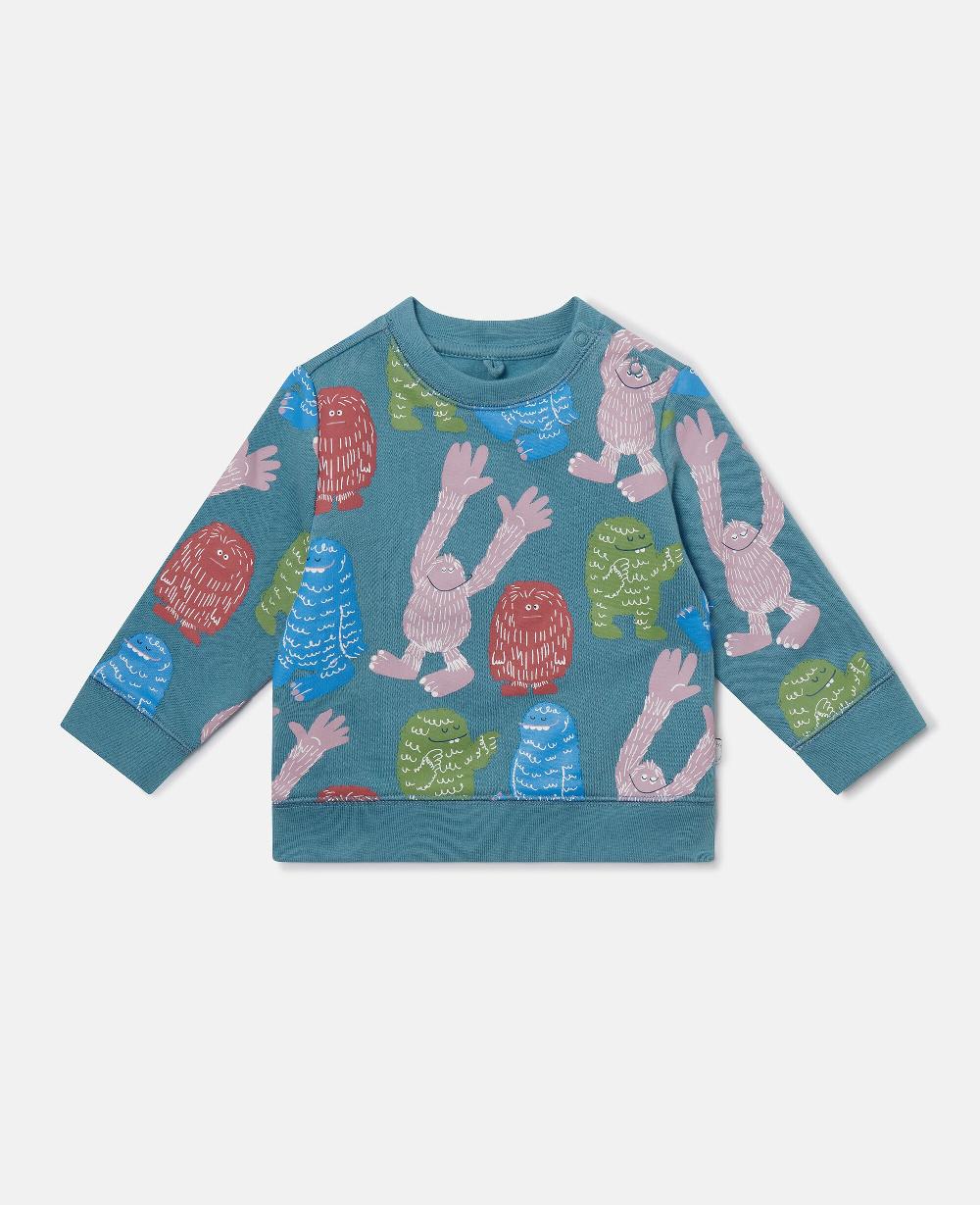 stella Monster Print Crewneck Sweatshirt