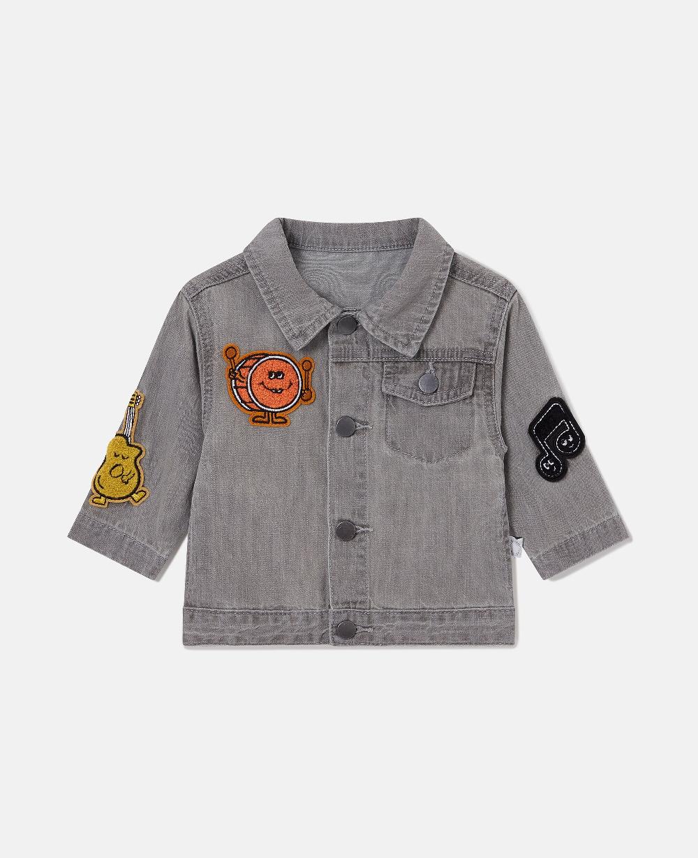 stella Music Graphic Embroidered Denim Jacket