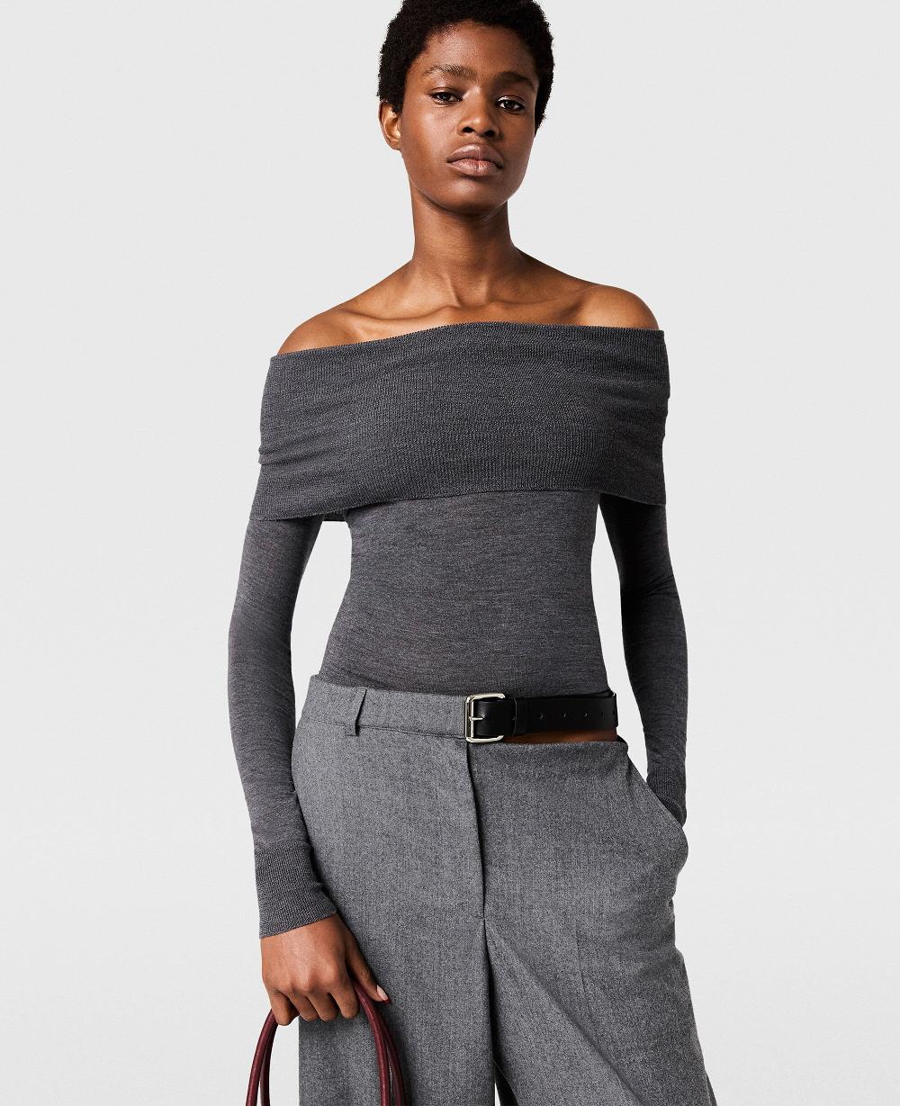 Stella Off-Shoulder Long-Sleeve Jumper
