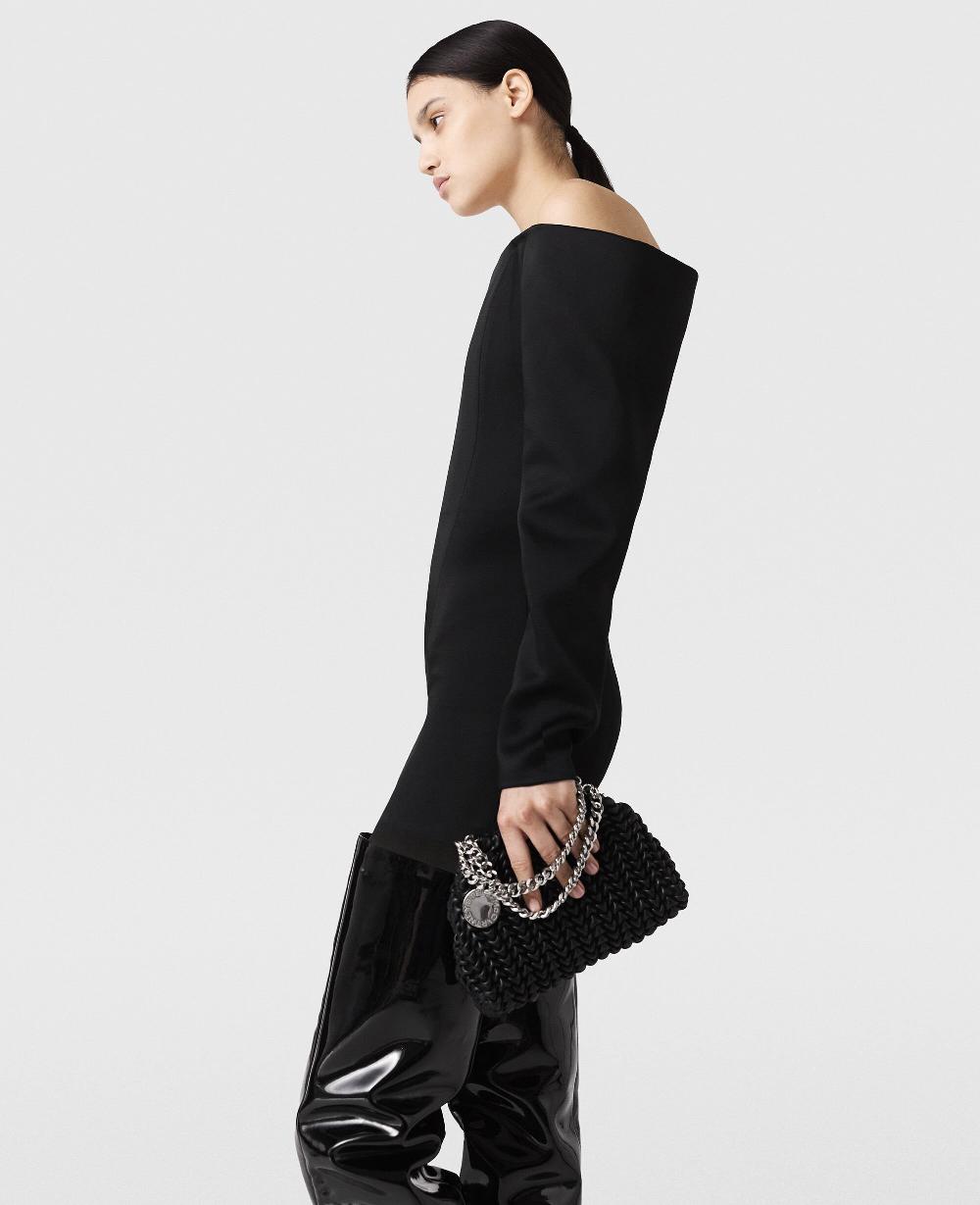 Stella Off-Shoulder Long-Sleeve Mini Dress