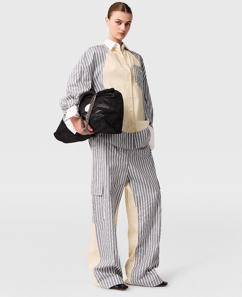 Stella Oversized Mixed Stripe Cargo Trousers