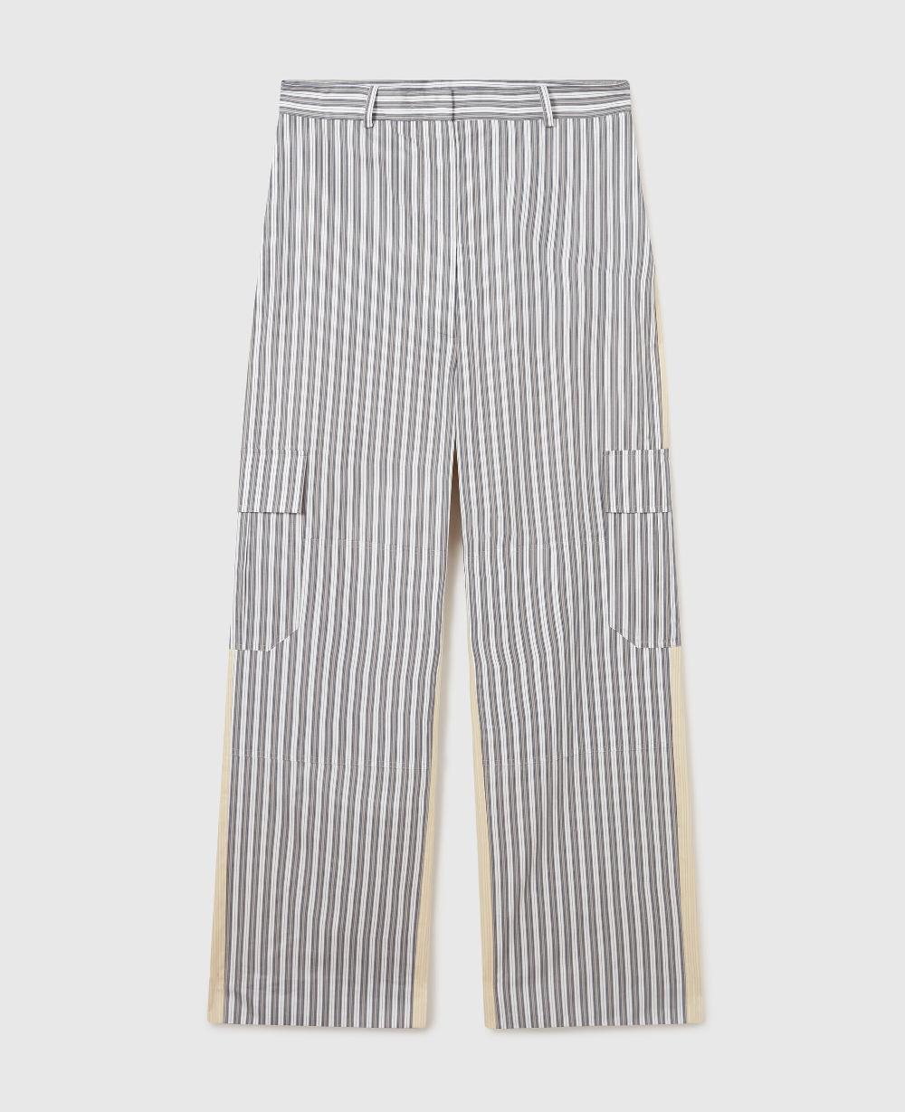 stella Oversized Mixed Stripe Cargo Trousers