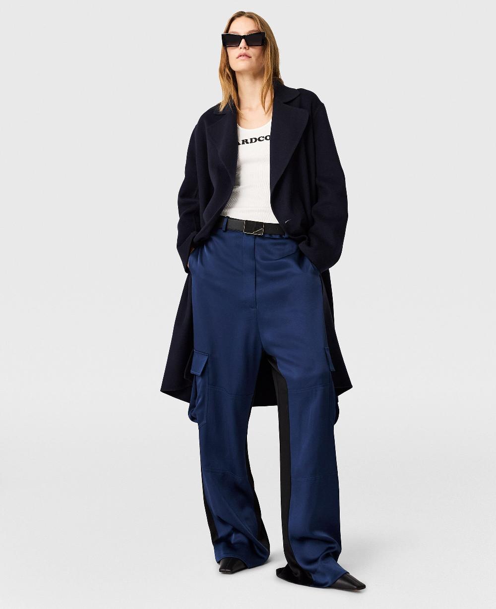 Stella Oversized Satin Cargo Trousers