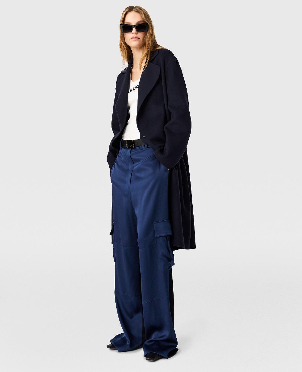 Stella Oversized Satin Cargo Trousers