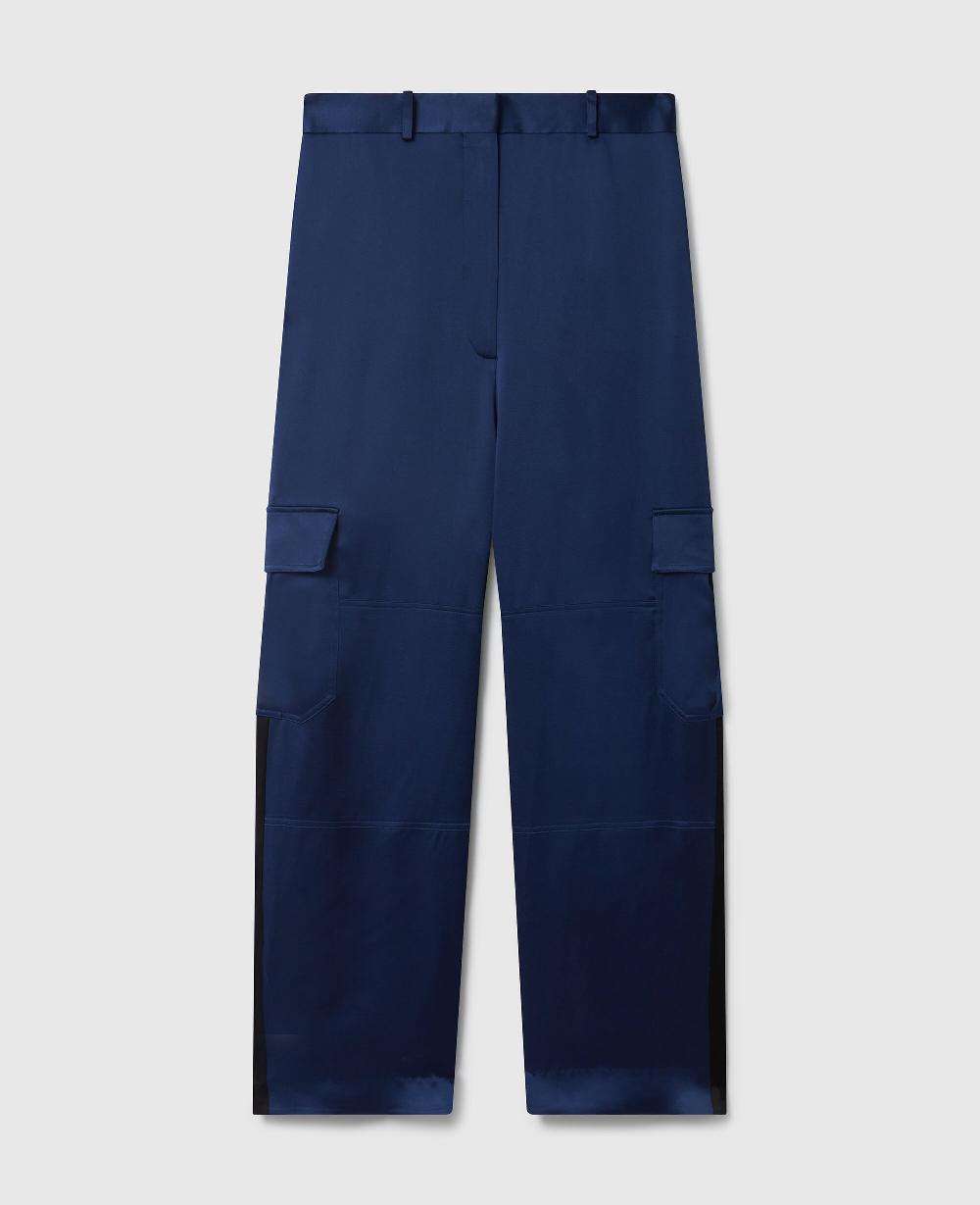 stella Oversized Satin Cargo Trousers