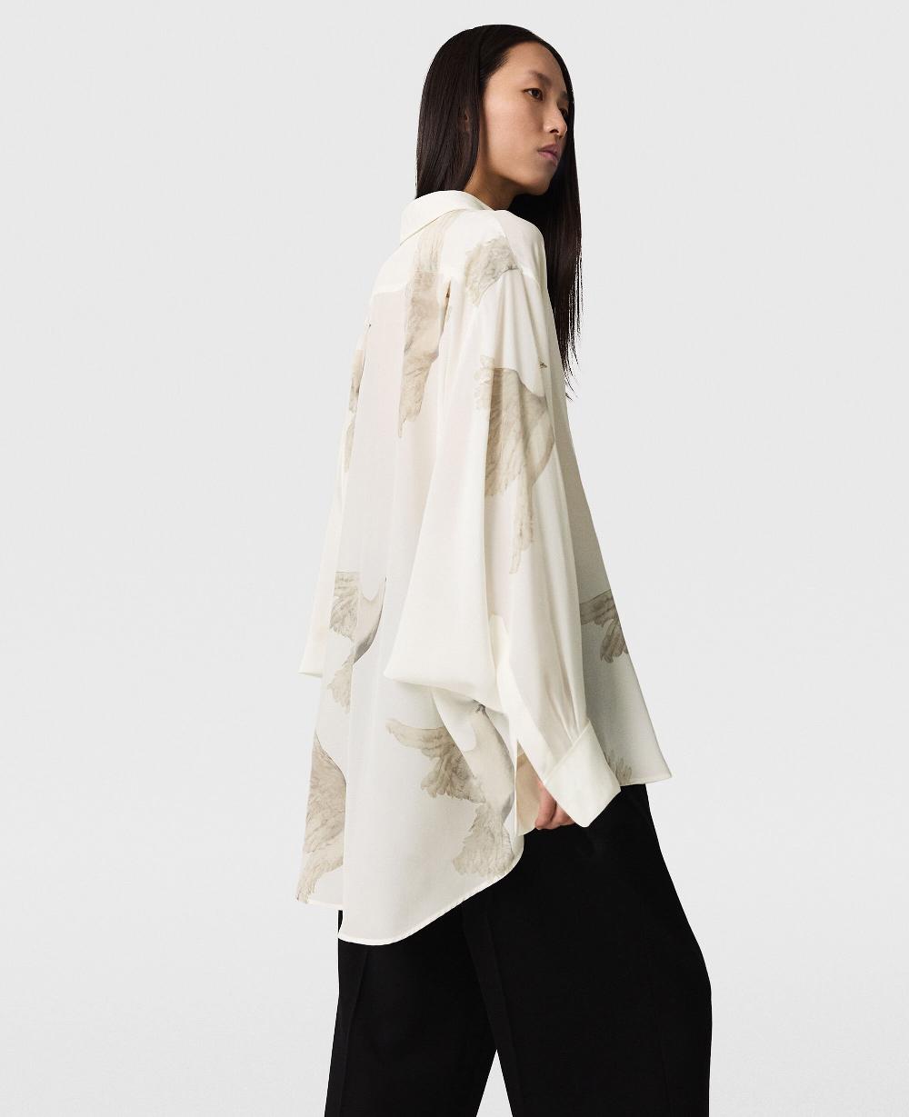 Stella Oversized Sheer Dove Print Shirt