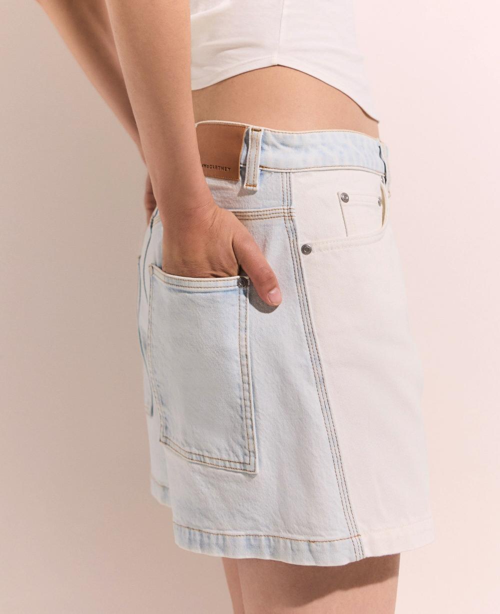 Stella Paneled Denim Shorts