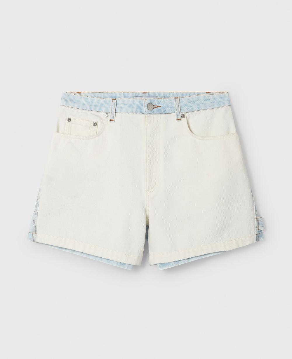 stella Paneled Denim Shorts