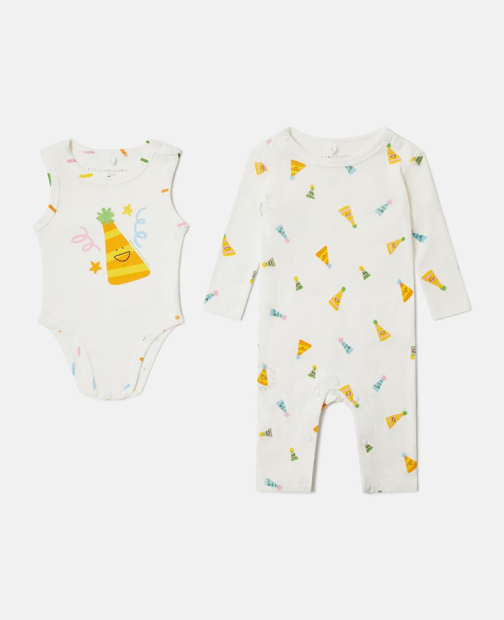Stella Party Hat Print Romper And All-In-One Set