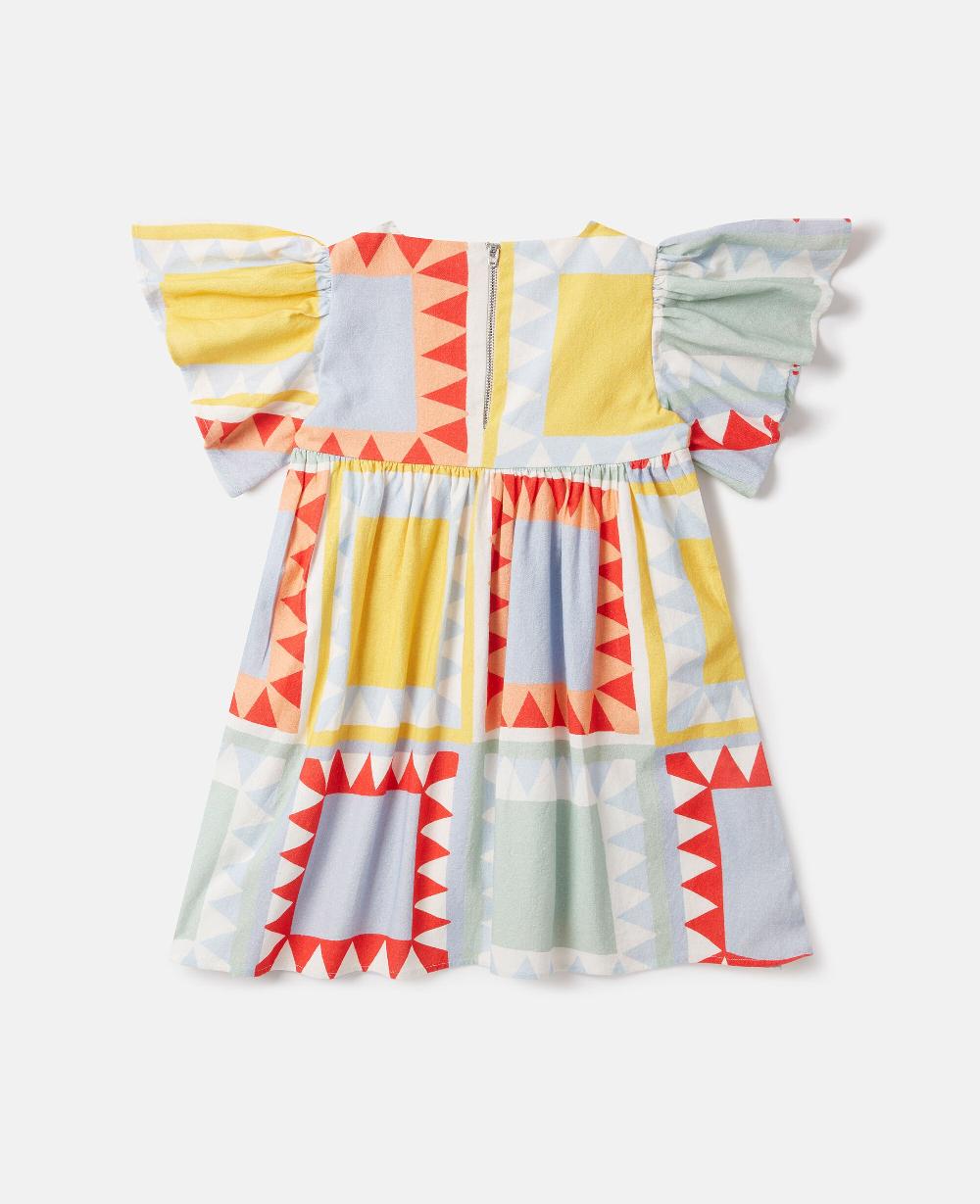 Stella Patchwork Print Short Sleeve Dress