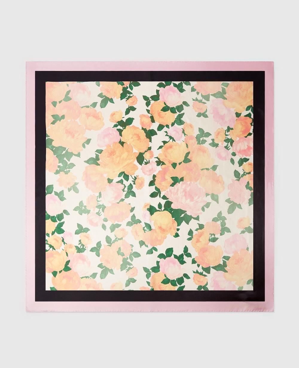 stella Peony Print Square Scarf