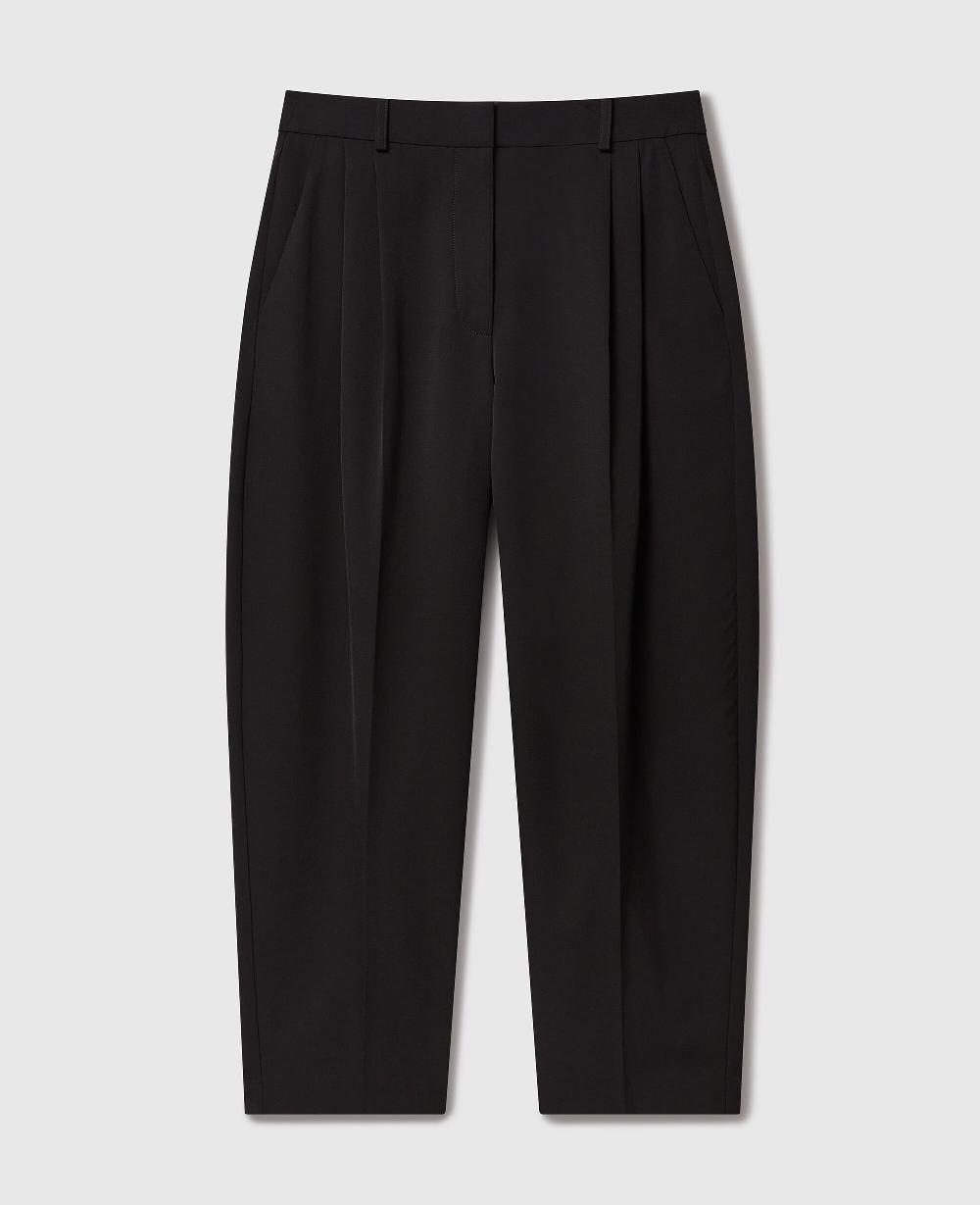 stella Pleated High-Rise Wool Pants