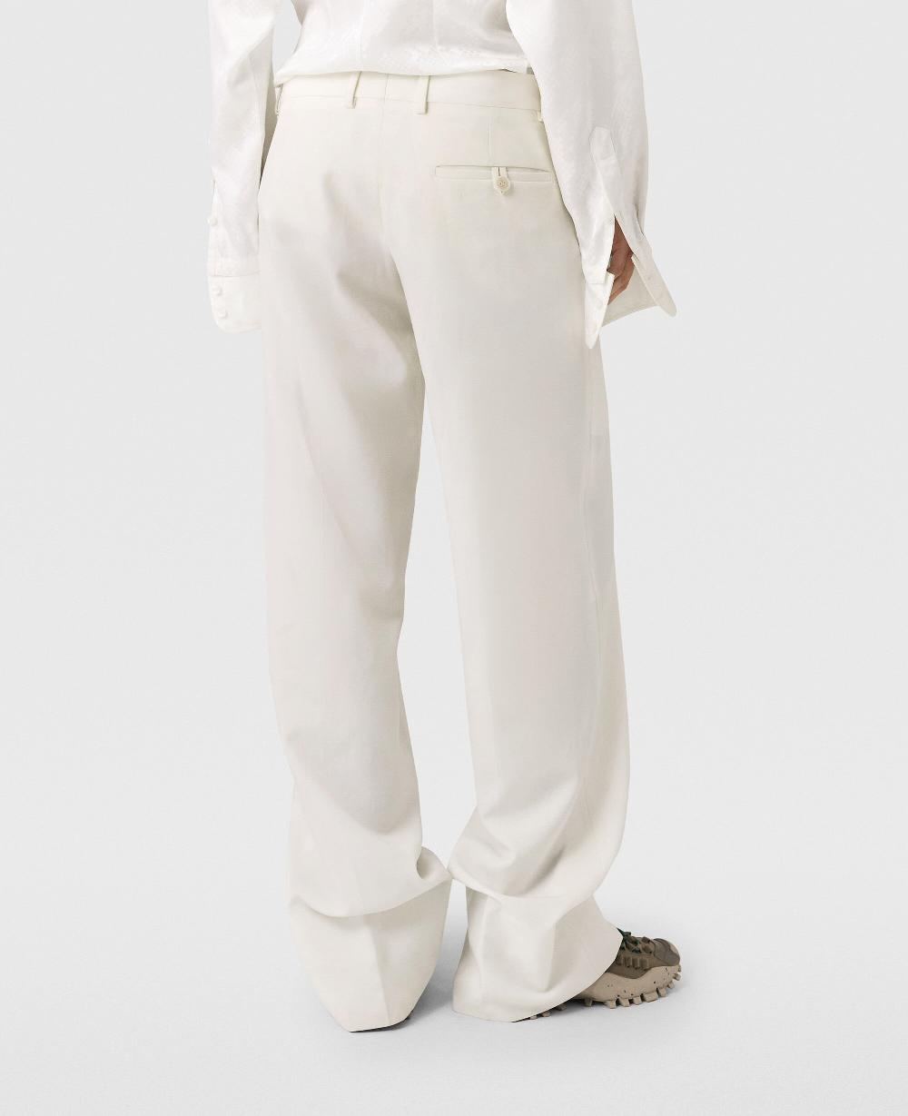 Stella Pleated Straight-Leg Pants